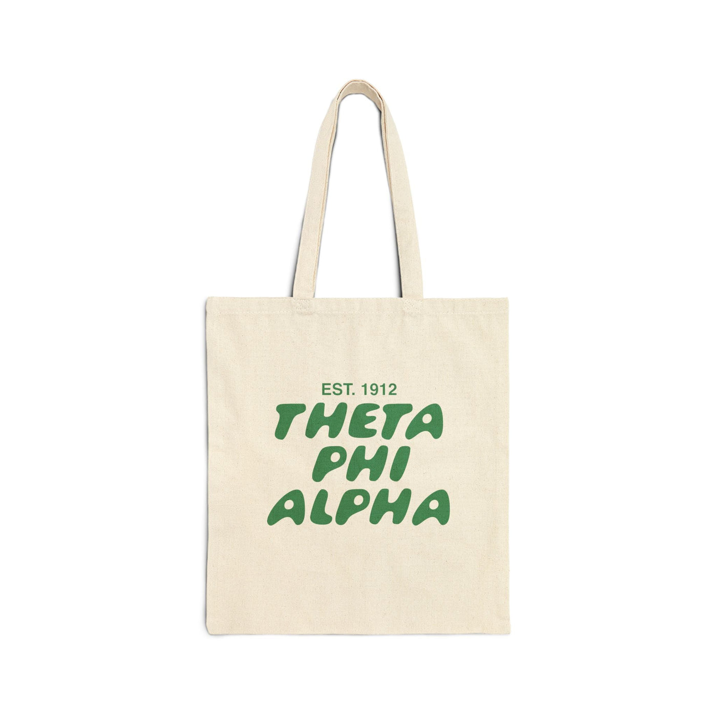 Theta Phi Alpha Bubble Text Trendy Tote Bag | Theta Phi College Sorority Beach Bag | Big Little Gift