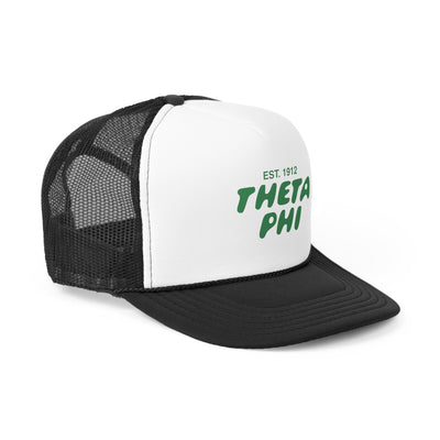 Theta Phi Alpha Bubble Text Trendy Trucker Hat | Theta Phi Bid Day Recruitment Gift | Big Little Gift