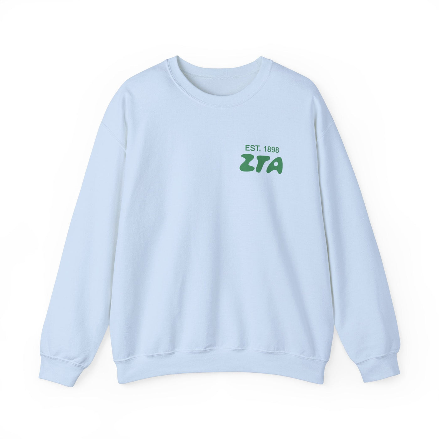 Zeta Tau Alpha Bubble Font Sorority Crewneck Sweatshirt | ZTA Trendy Sweatshirt | Big Little Gift | Recruitment Gift