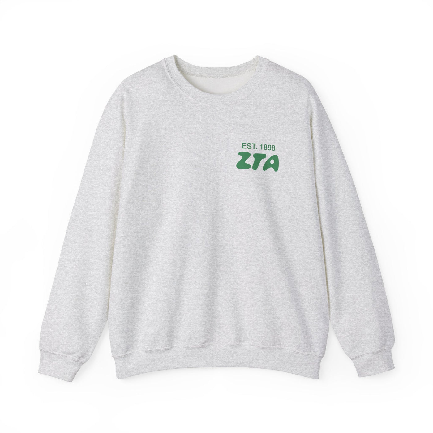 Zeta Tau Alpha Bubble Font Sorority Crewneck Sweatshirt | ZTA Trendy Sweatshirt | Big Little Gift | Recruitment Gift