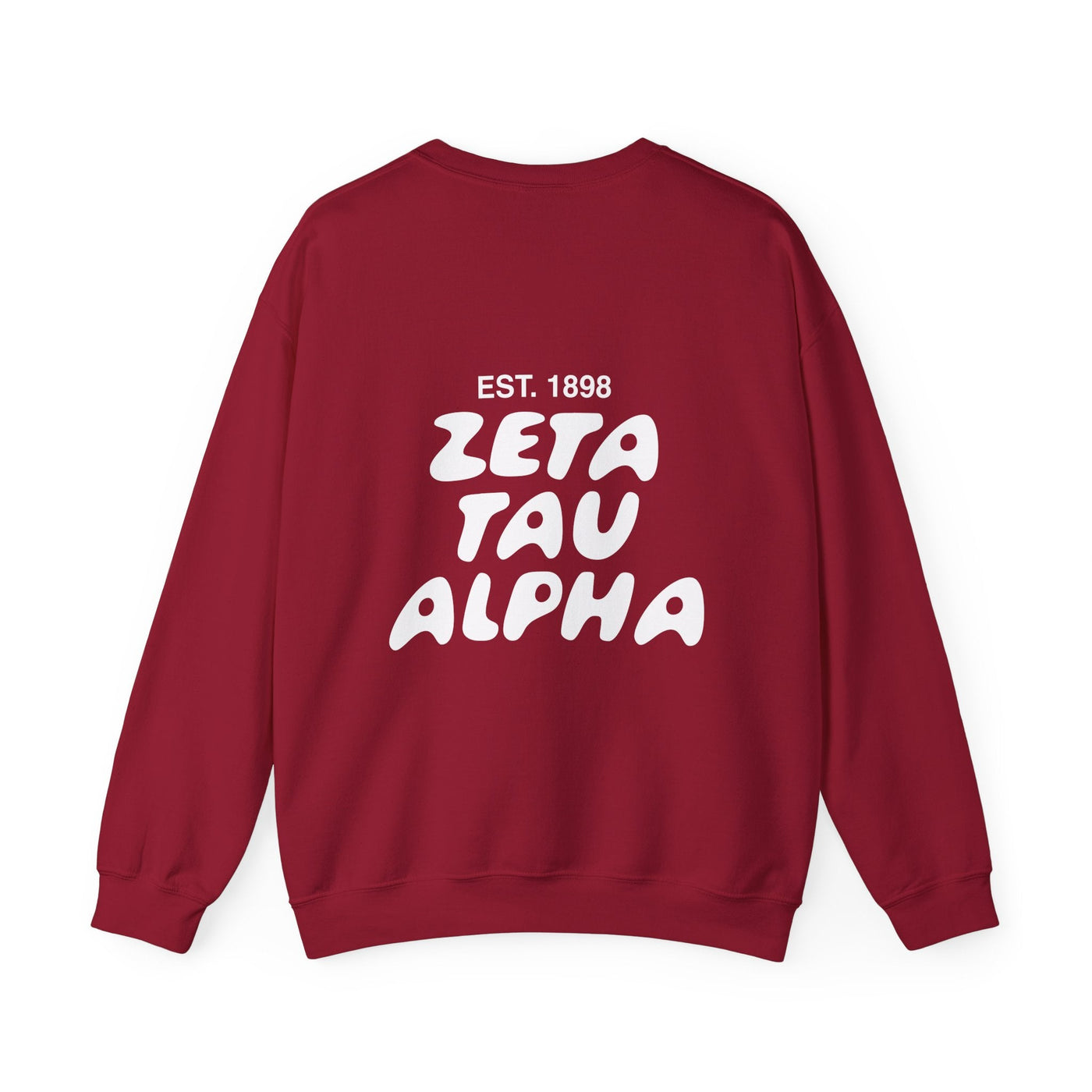 Zeta Tau Alpha Bubble Font Sorority Crewneck Sweatshirt | ZTA Trendy Sweatshirt | Big Little Gift | Recruitment Gift