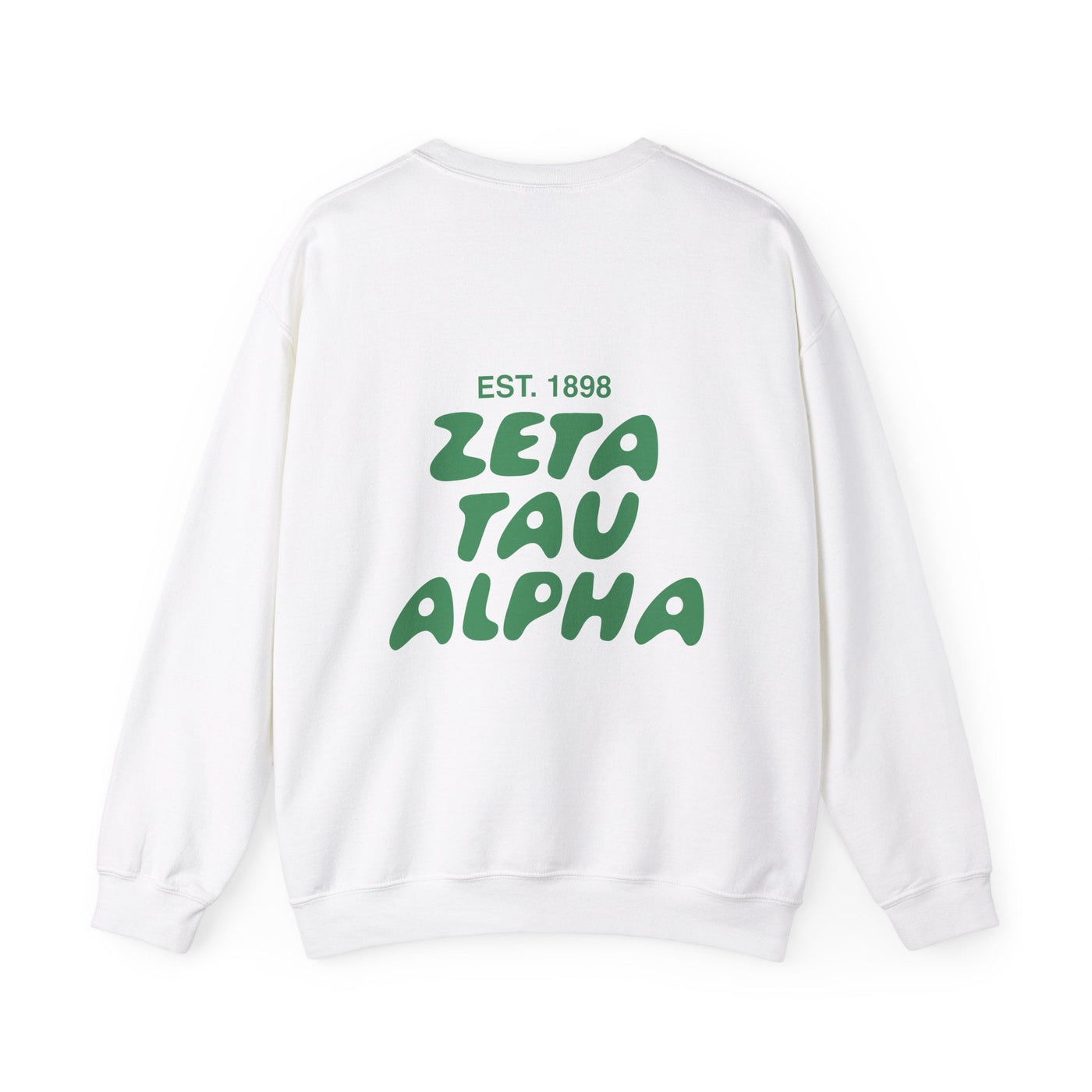 Zeta Tau Alpha Bubble Font Sorority Crewneck Sweatshirt | ZTA Trendy Sweatshirt | Big Little Gift | Recruitment Gift