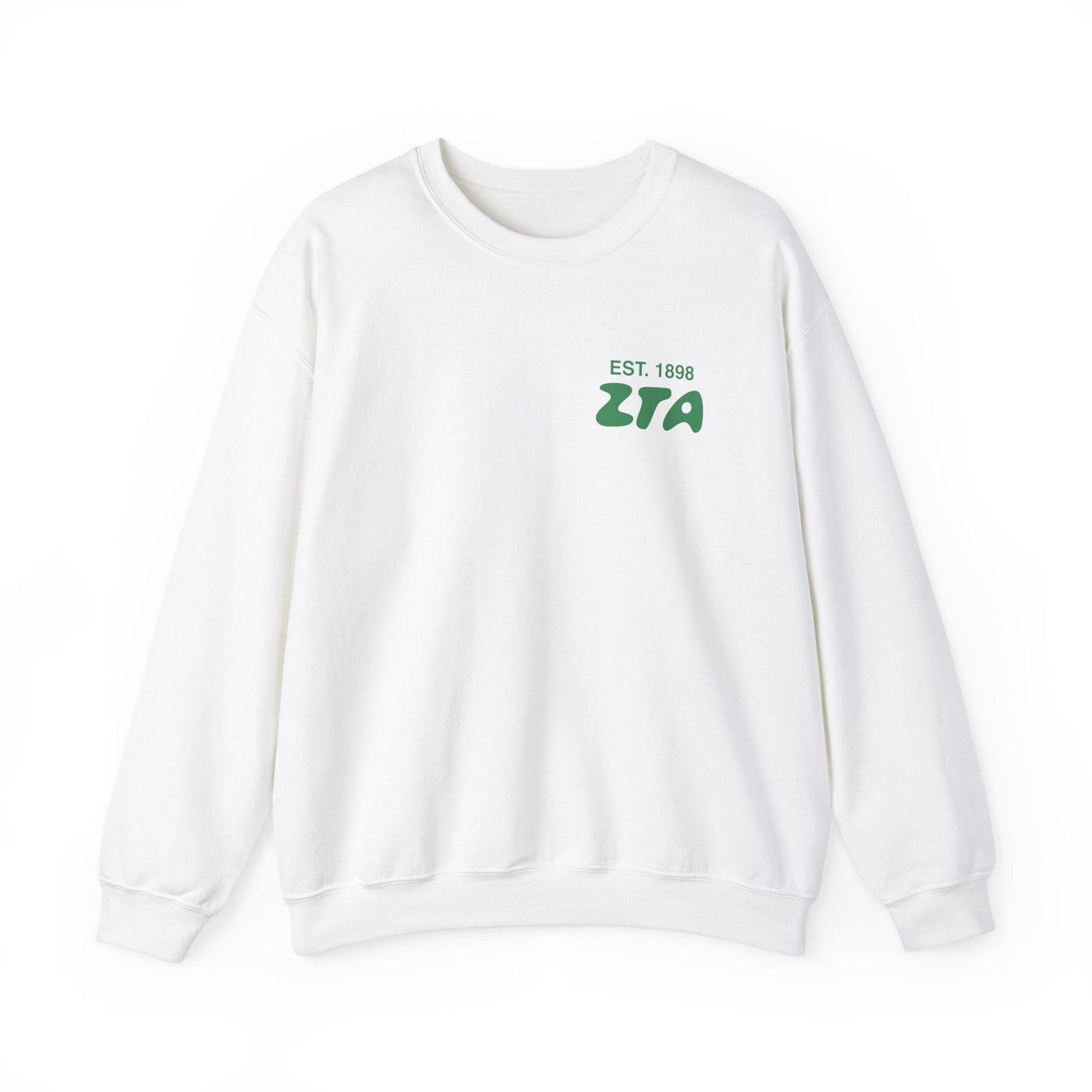 Zeta Tau Alpha Bubble Font Sorority Crewneck Sweatshirt | ZTA Trendy Sweatshirt | Big Little Gift | Recruitment Gift