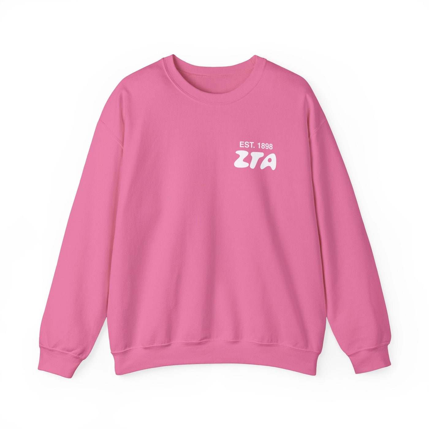 Zeta Tau Alpha Bubble Font Sorority Crewneck Sweatshirt | ZTA Trendy Sweatshirt | Big Little Gift | Recruitment Gift