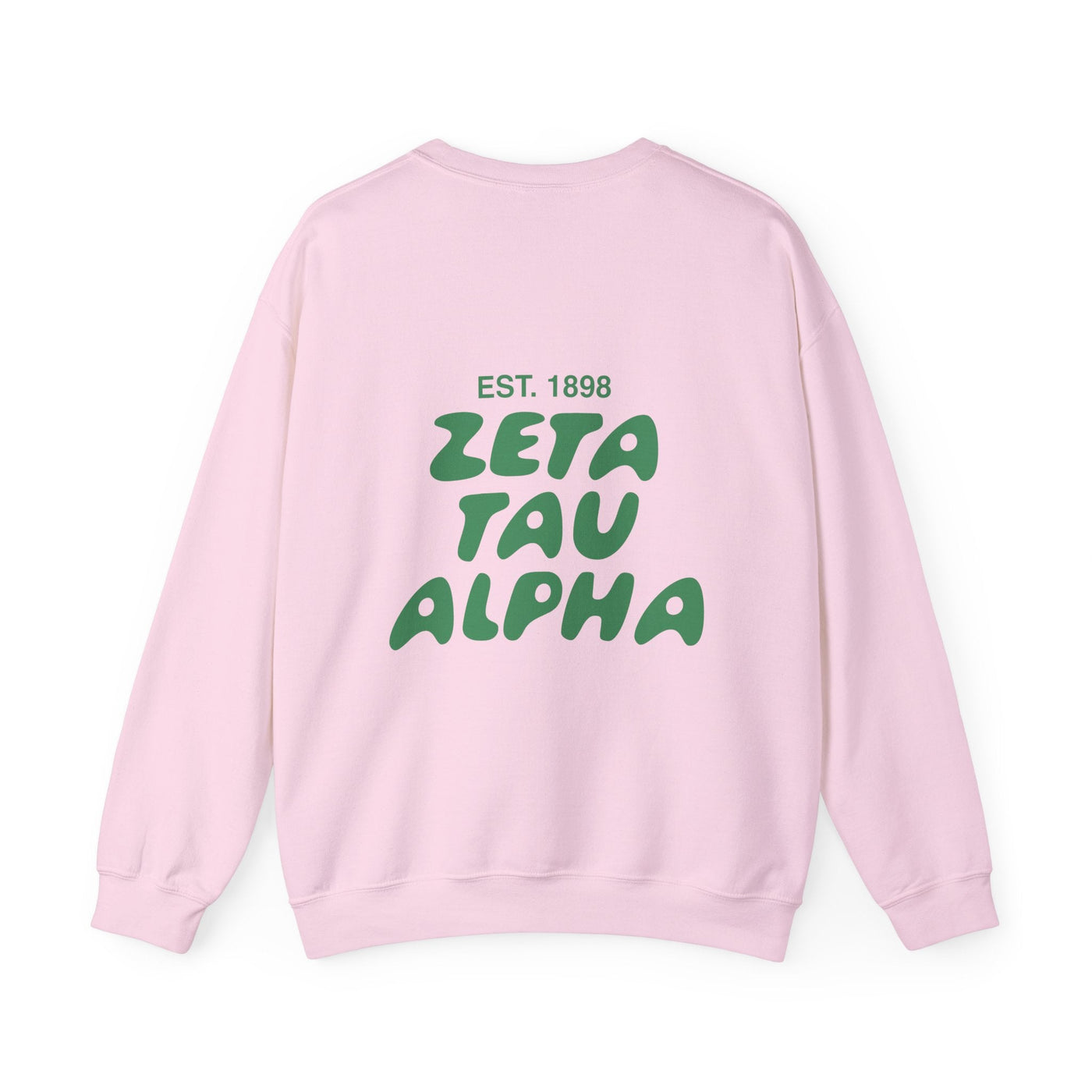 Zeta Tau Alpha Bubble Font Sorority Crewneck Sweatshirt | ZTA Trendy Sweatshirt | Big Little Gift | Recruitment Gift