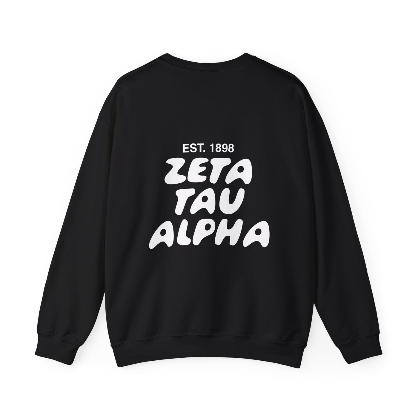 Zeta Tau Alpha Bubble Font Sorority Crewneck Sweatshirt | ZTA Trendy Sweatshirt | Big Little Gift | Recruitment Gift