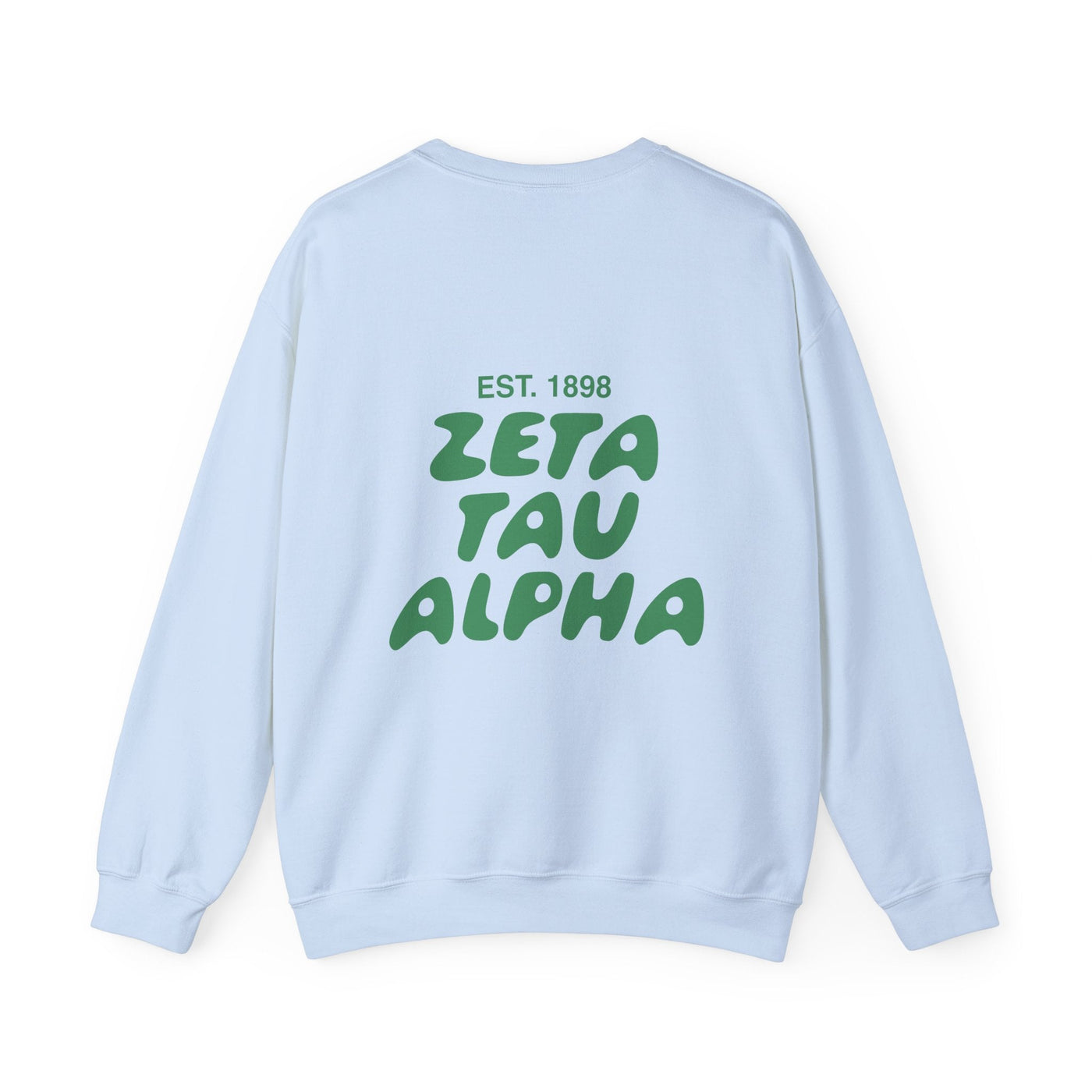 Zeta Tau Alpha Bubble Font Sorority Crewneck Sweatshirt | ZTA Trendy Sweatshirt | Big Little Gift | Recruitment Gift