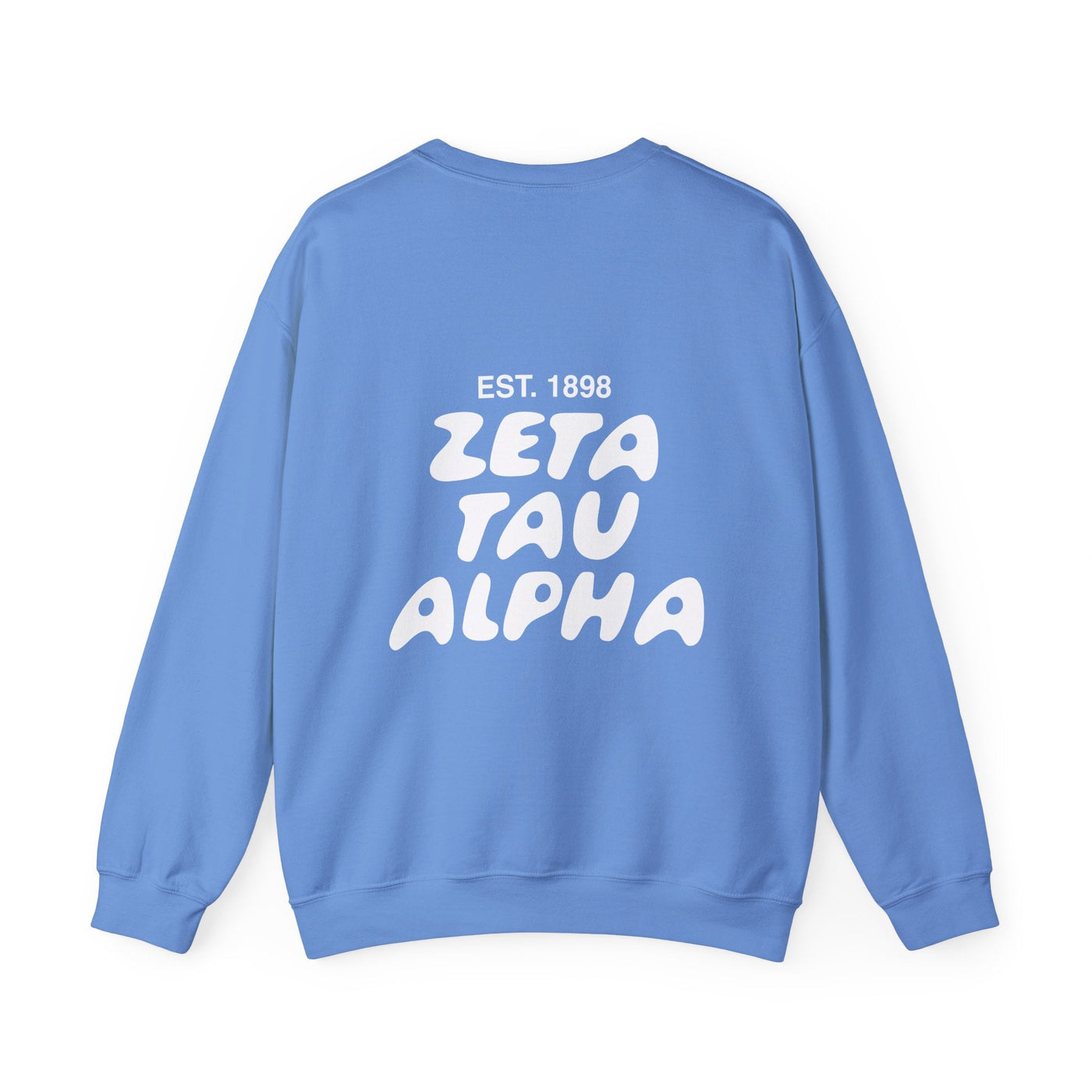 Zeta Tau Alpha Bubble Font Sorority Crewneck Sweatshirt | ZTA Trendy Sweatshirt | Big Little Gift | Recruitment Gift