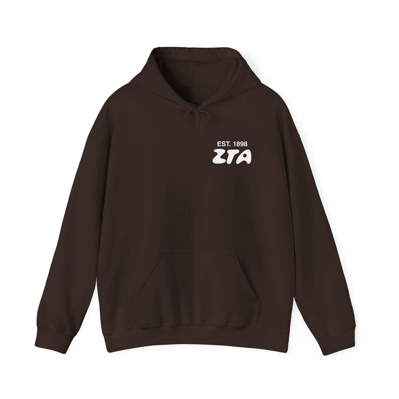 Zeta Tau Alpha Bubble Font Sorority Hoodie | ZTA Trendy Sweatshirt | Big Little Gift | Recruitment Gift