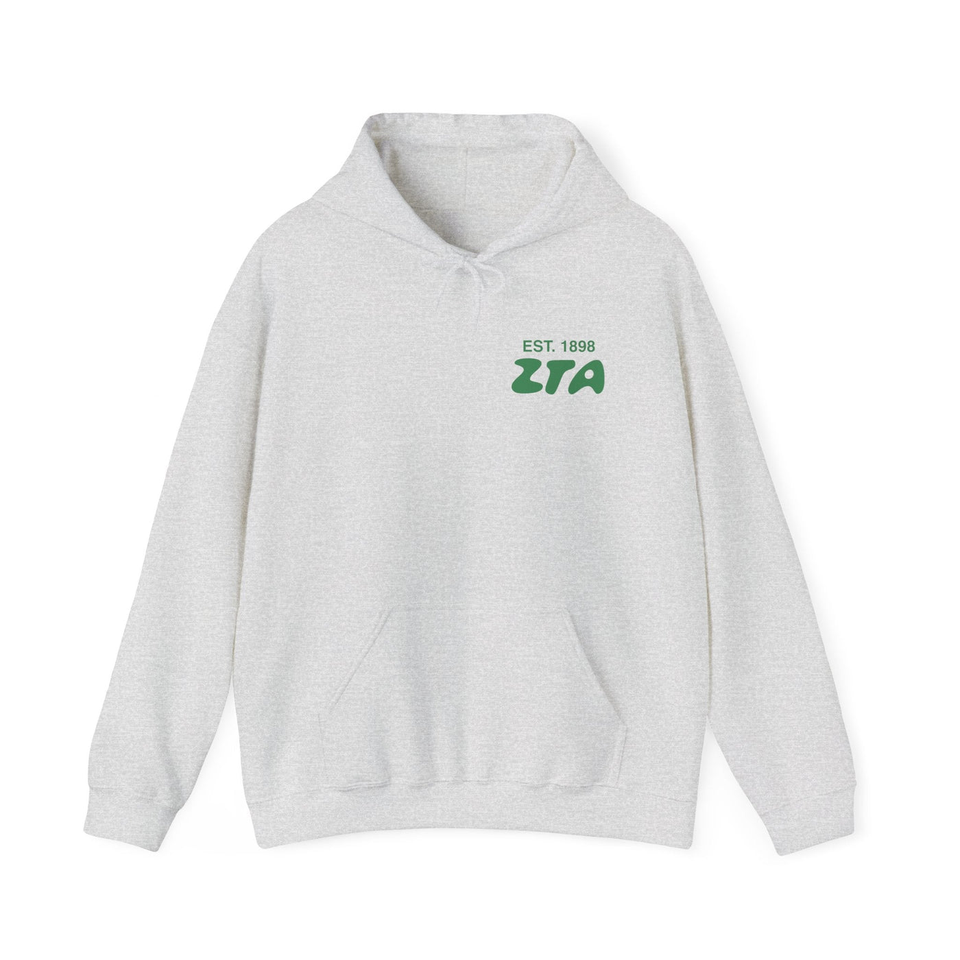 Zeta Tau Alpha Bubble Font Sorority Hoodie | ZTA Trendy Sweatshirt | Big Little Gift | Recruitment Gift