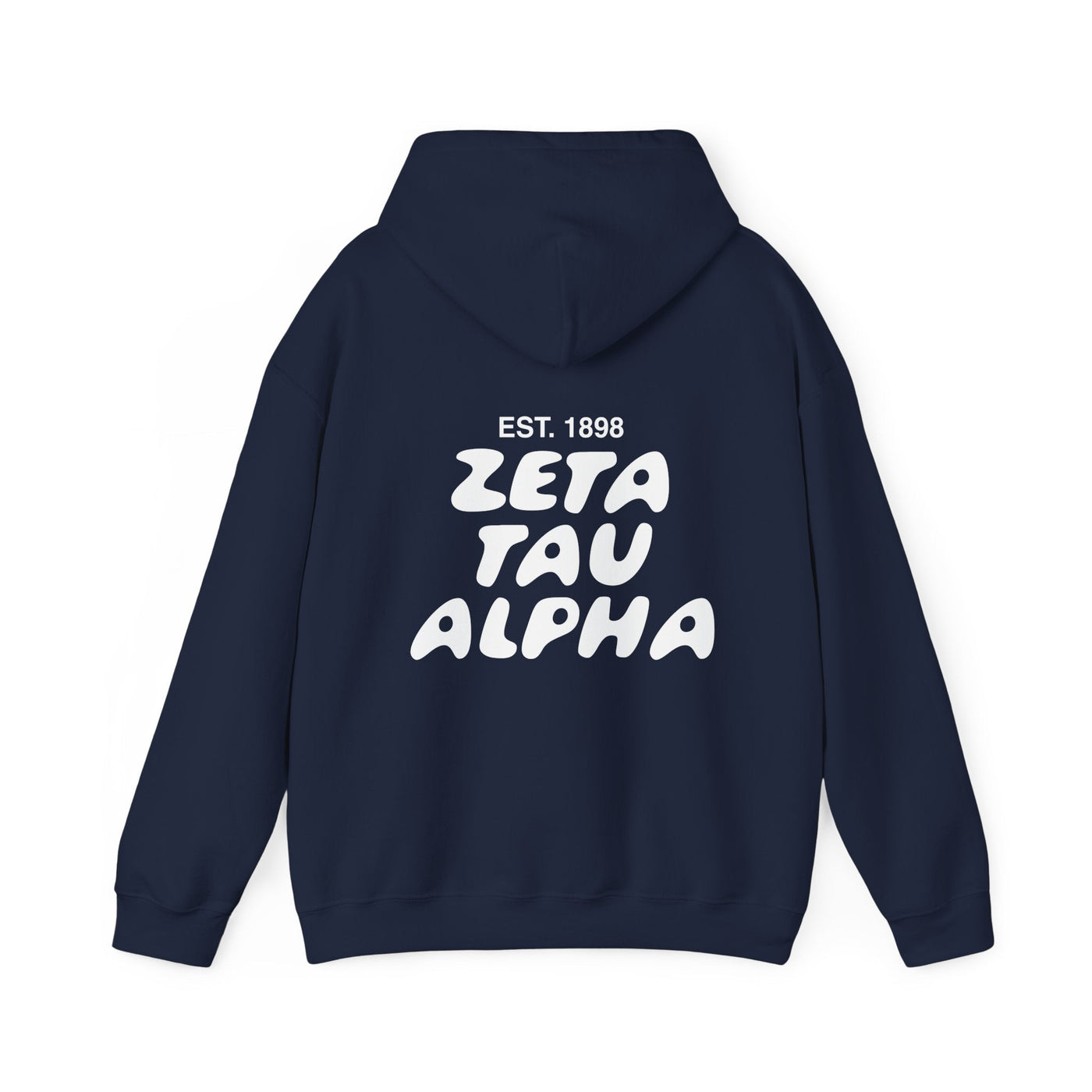 Zeta Tau Alpha Bubble Font Sorority Hoodie | ZTA Trendy Sweatshirt | Big Little Gift | Recruitment Gift