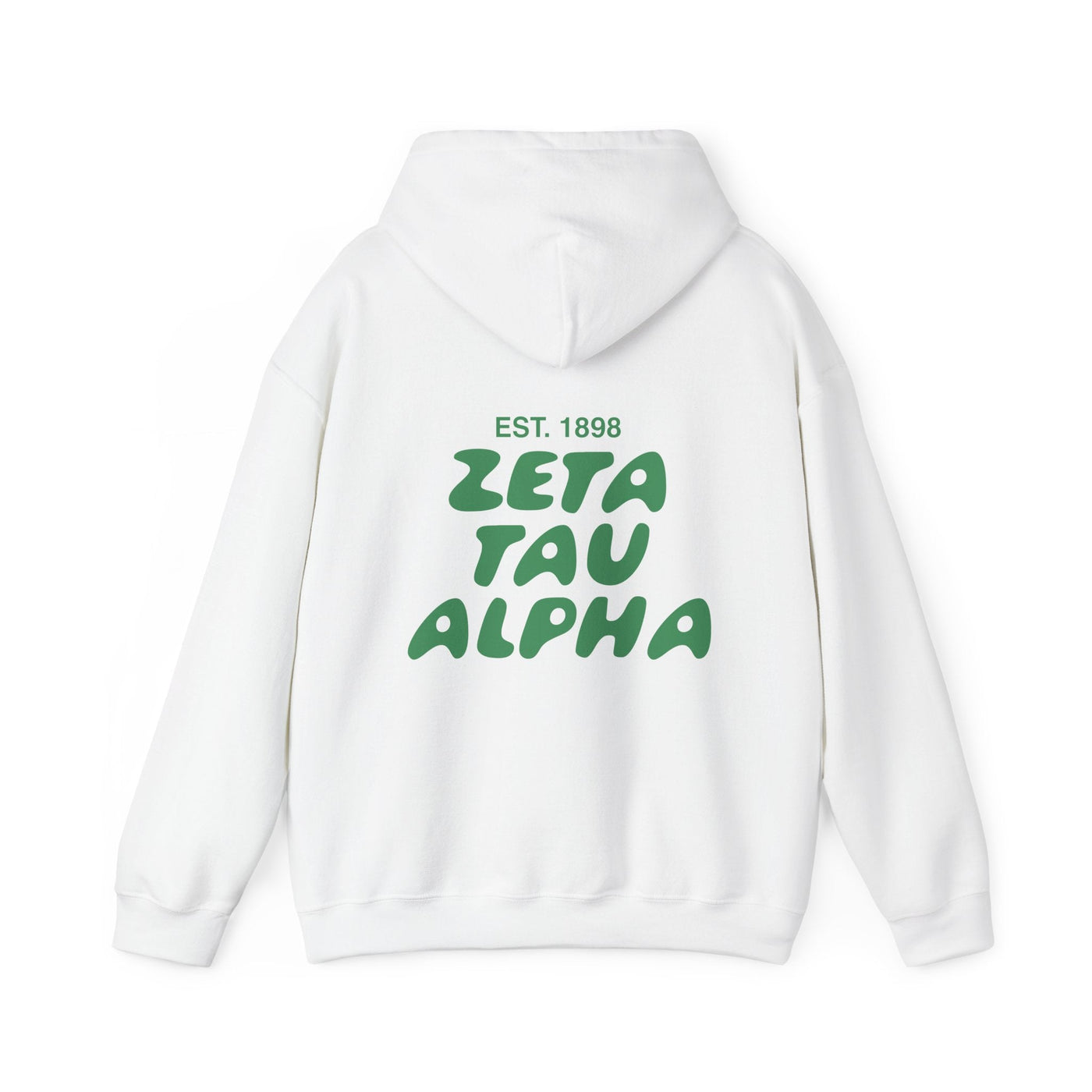 Zeta Tau Alpha Bubble Font Sorority Hoodie | ZTA Trendy Sweatshirt | Big Little Gift | Recruitment Gift