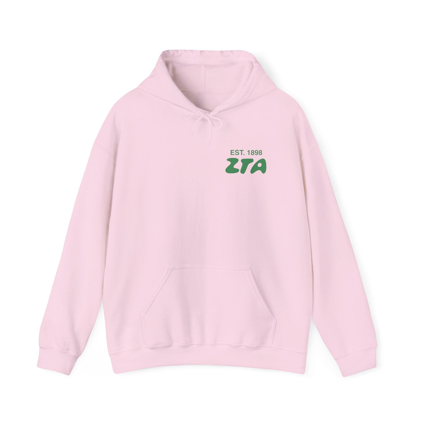 Zeta Tau Alpha Bubble Font Sorority Hoodie | ZTA Trendy Sweatshirt | Big Little Gift | Recruitment Gift