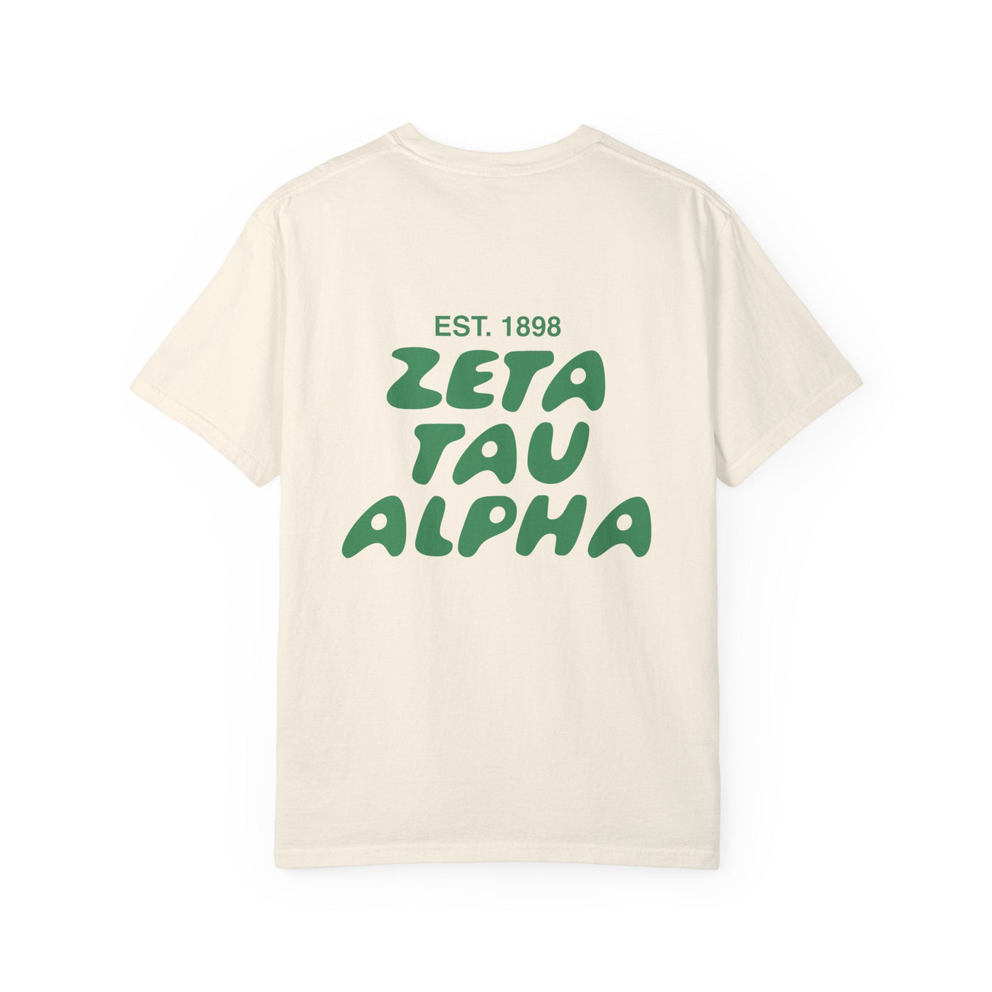 Zeta Tau Alpha Bubble Letter T-Shirt | ZTA Trendy College Greek Custom Oversized Shirt | Big Little Sorority T Shirt Gift