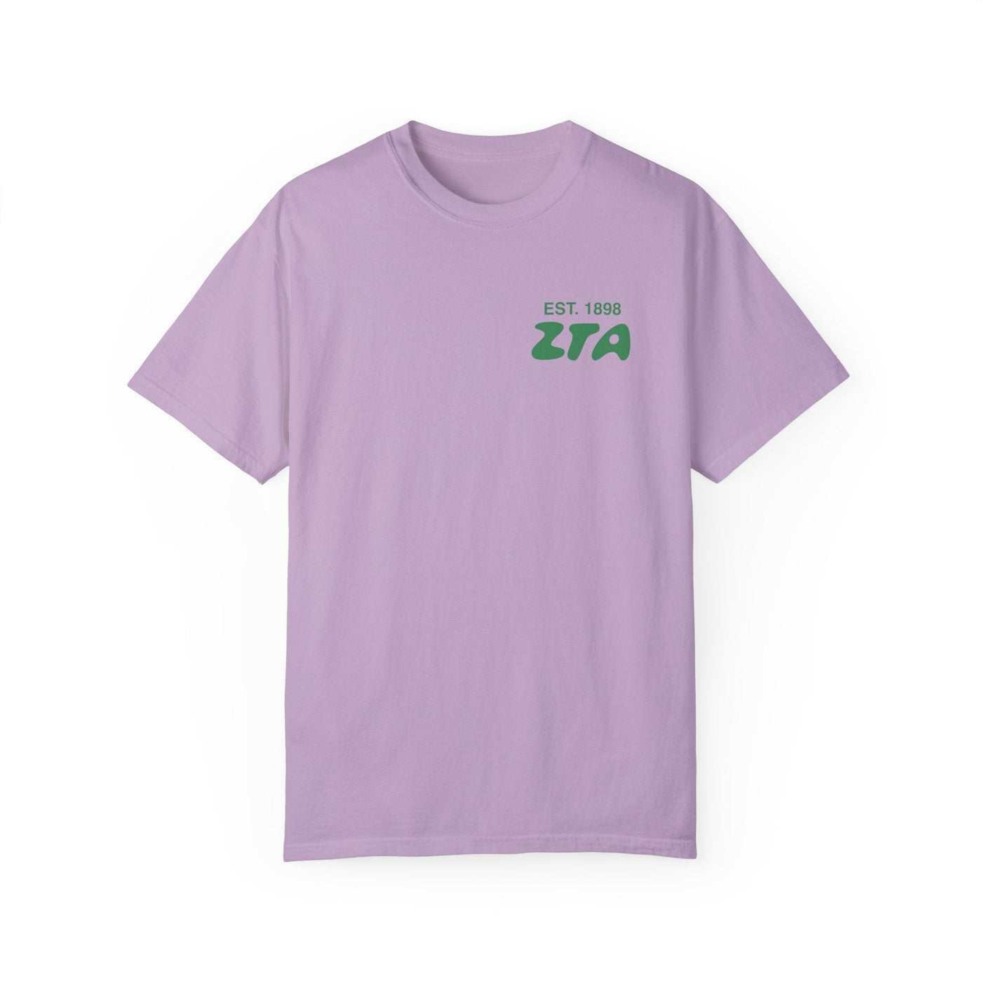 Zeta Tau Alpha Bubble Letter T-Shirt | ZTA Trendy College Greek Custom Oversized Shirt | Big Little Sorority T Shirt Gift