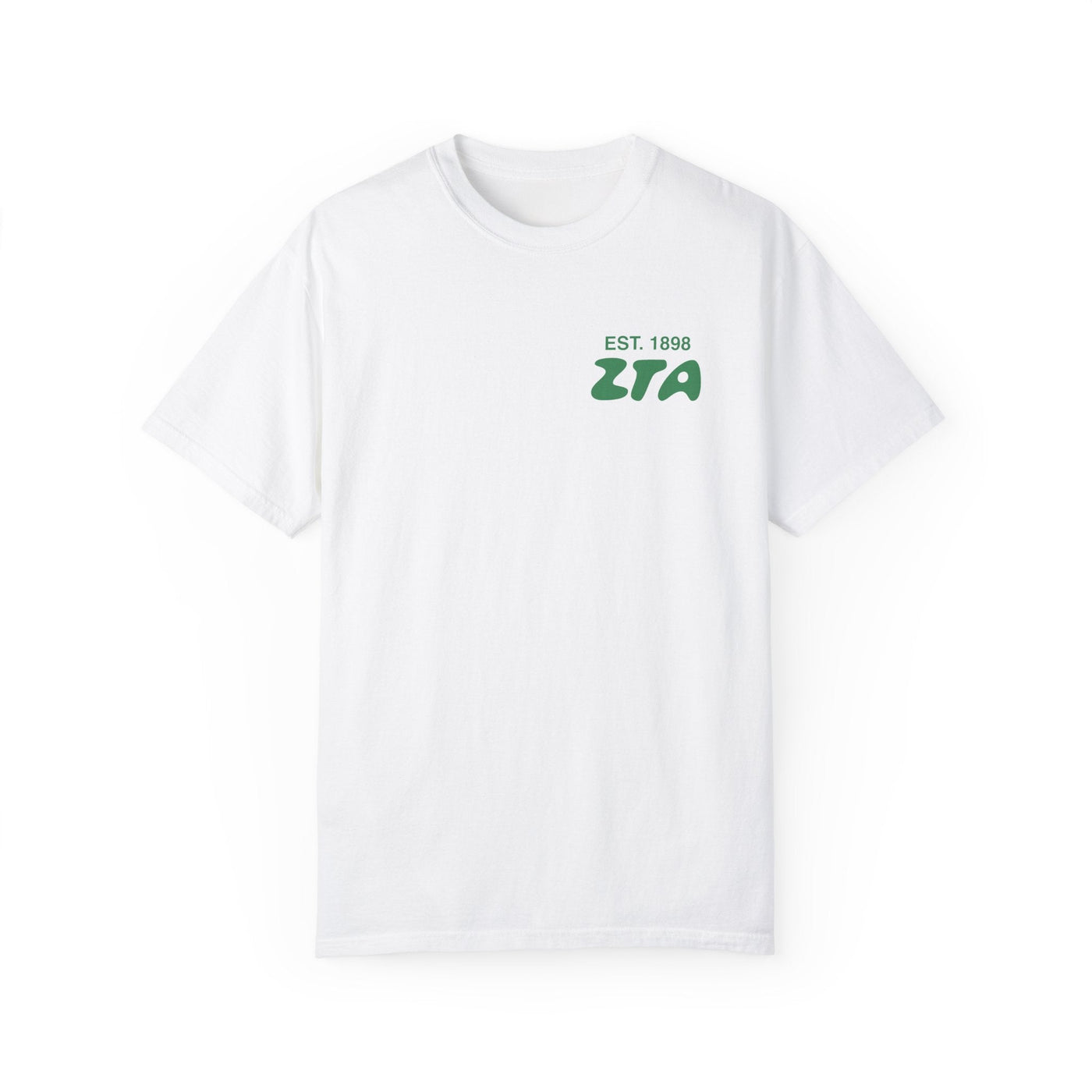 Zeta Tau Alpha Bubble Letter T-Shirt | ZTA Trendy College Greek Custom Oversized Shirt | Big Little Sorority T Shirt Gift