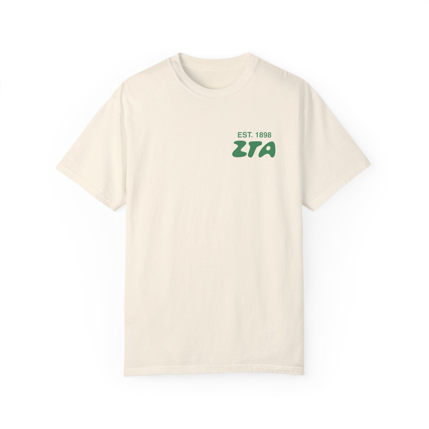 Zeta Tau Alpha Bubble Letter T-Shirt | ZTA Trendy College Greek Custom Oversized Shirt | Big Little Sorority T Shirt Gift