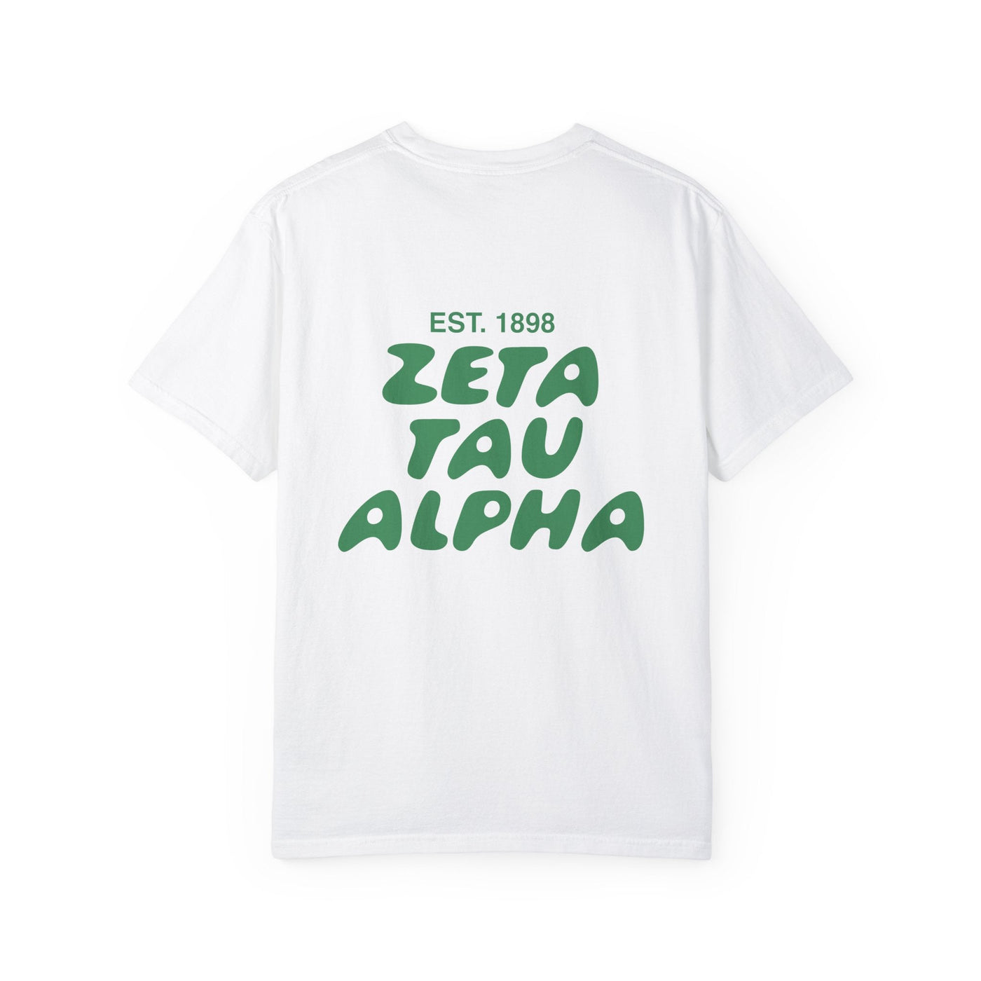 Zeta Tau Alpha Bubble Letter T-Shirt | ZTA Trendy College Greek Custom Oversized Shirt | Big Little Sorority T Shirt Gift