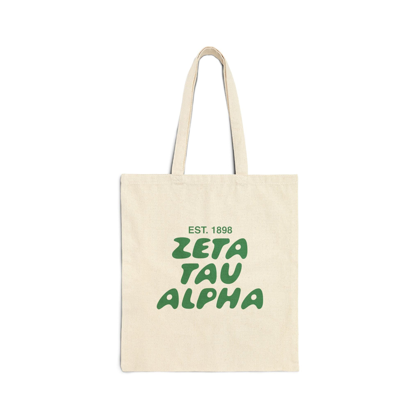 Zeta Tau Alpha Bubble Text Trendy Tote Bag | Zeta College Sorority Beach Bag | Big Little Gift