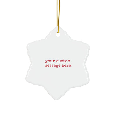 Zeta Tau Alpha Customizable Trendy Red Letter Ornament Gift | Zeta Holiday Christmas Gift | Sorority Ornament | Your Name