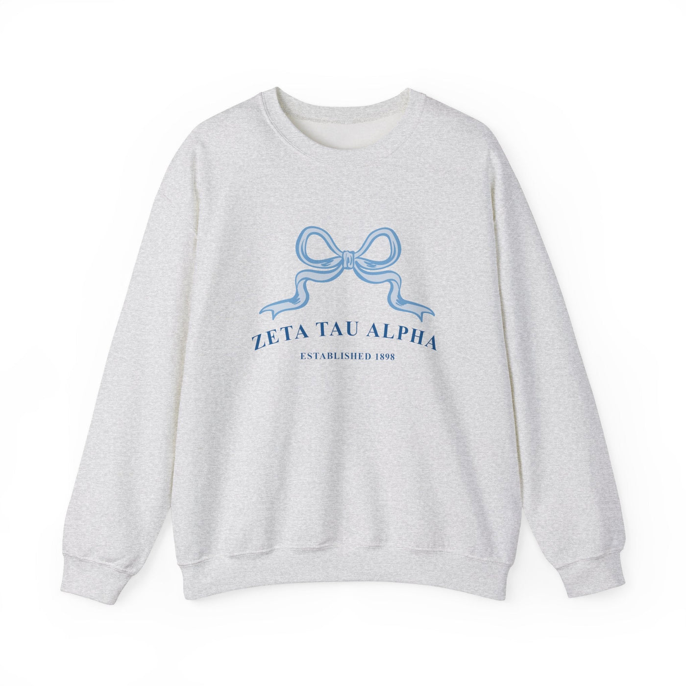 Zeta Tau Alpha Ribbon Sorority Crewneck | Zeta Trendy Sweatshirt Big Little Recruitment Gift