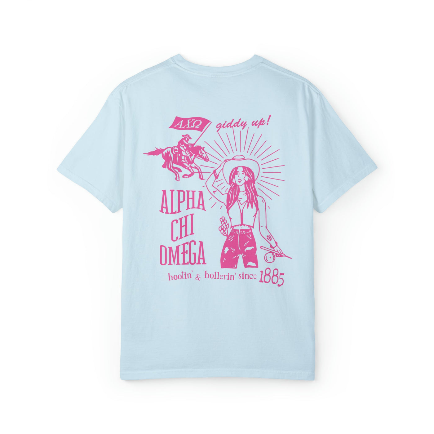 Alpha Chi Omega Country Western Pink Sorority T-shirt