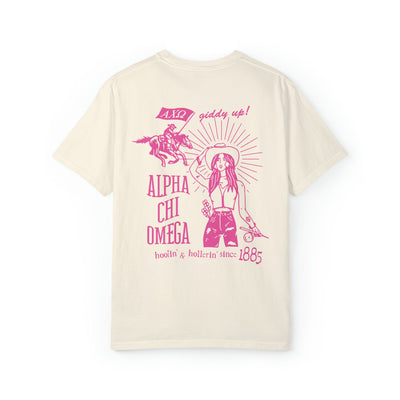 Alpha Chi Omega Country Western Pink Sorority T-shirt