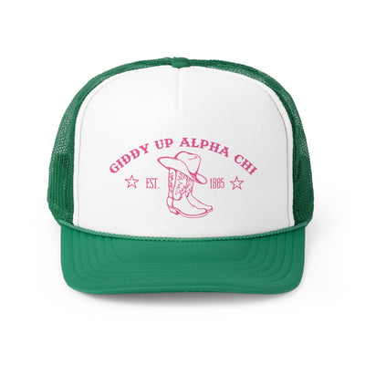 Alpha Chi Omega Trendy Western Trucker Hat