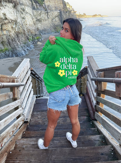 Alpha Delta Pi Flower Sweatshirt, ADPi Sorority Hoodie