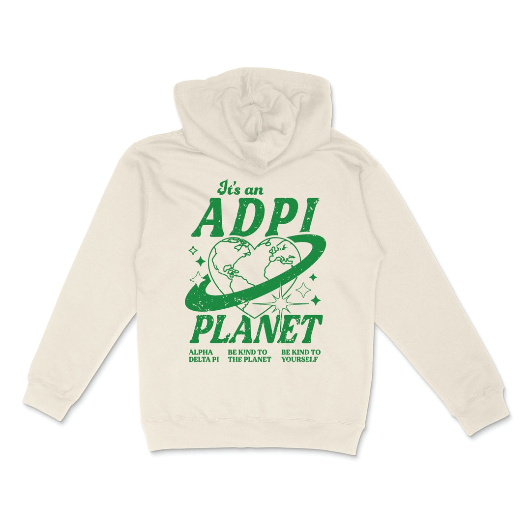 Alpha Delta Pi Yin-Yang Surf Sorority Hoodie Mineral Wash Tie Dye | Greek Life Sweatshirt | ADPi comfy high quality hoodie