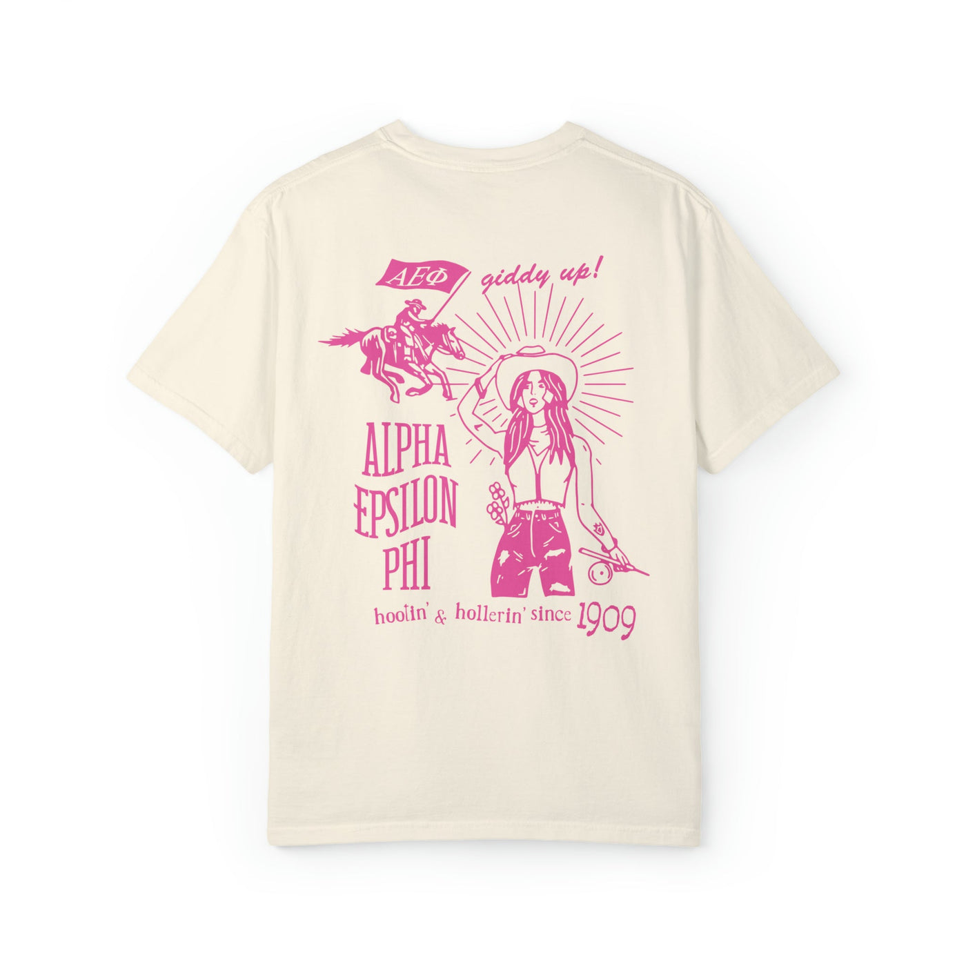 Alpha Epsilon Phi Country Western Pink Sorority T-shirt