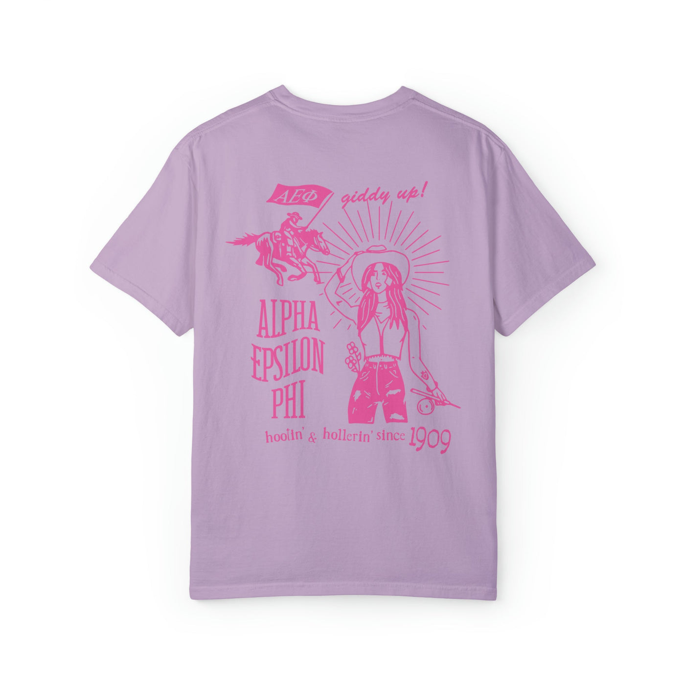 Alpha Epsilon Phi Country Western Pink Sorority T-shirt