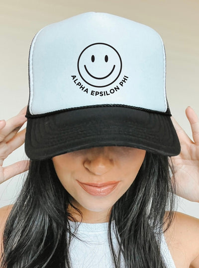 Alpha Epsilon Phi Smile Trendy Foam Trucker Hat