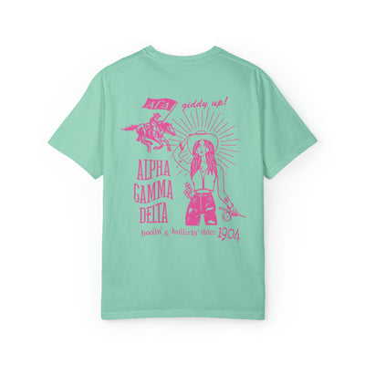 Alpha Gamma Delta Country Western Pink Sorority T-shirt