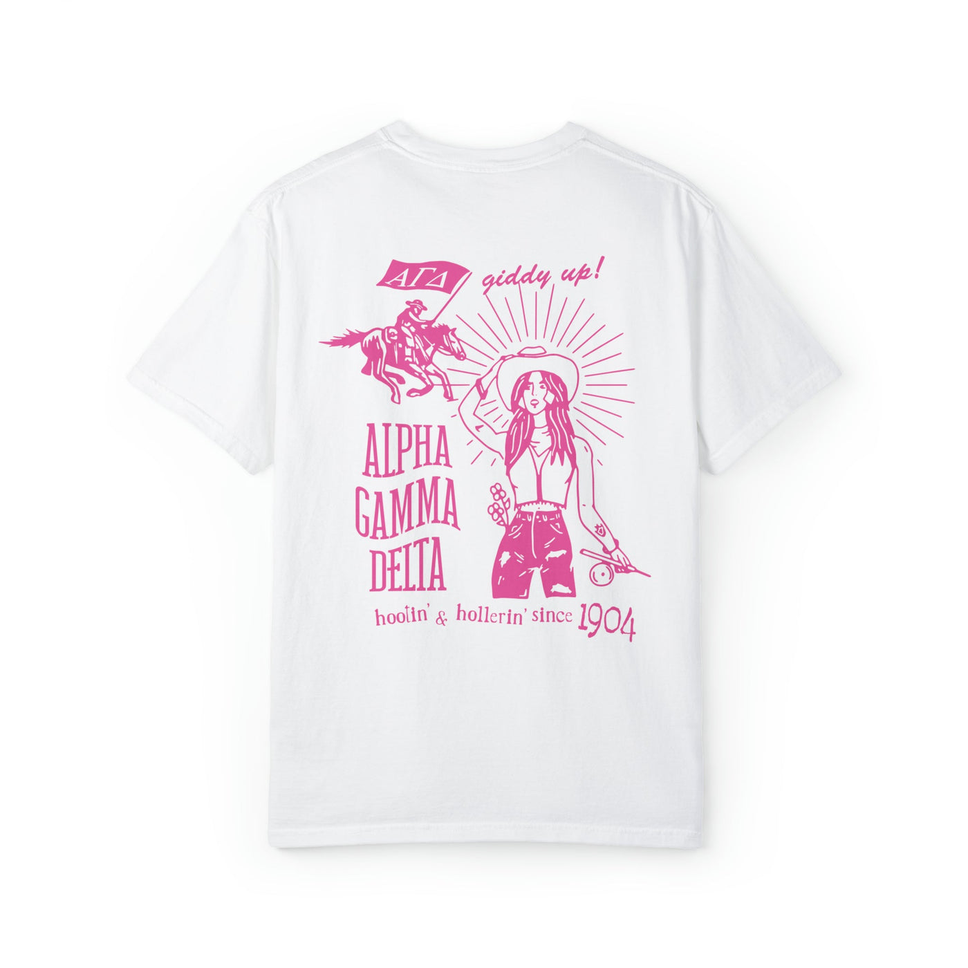 Alpha Gamma Delta Country Western Pink Sorority T-shirt