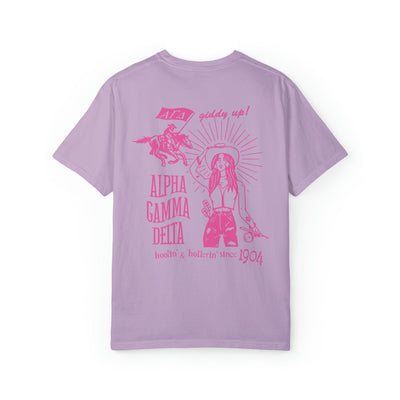 Alpha Gamma Delta Country Western Pink Sorority T-shirt