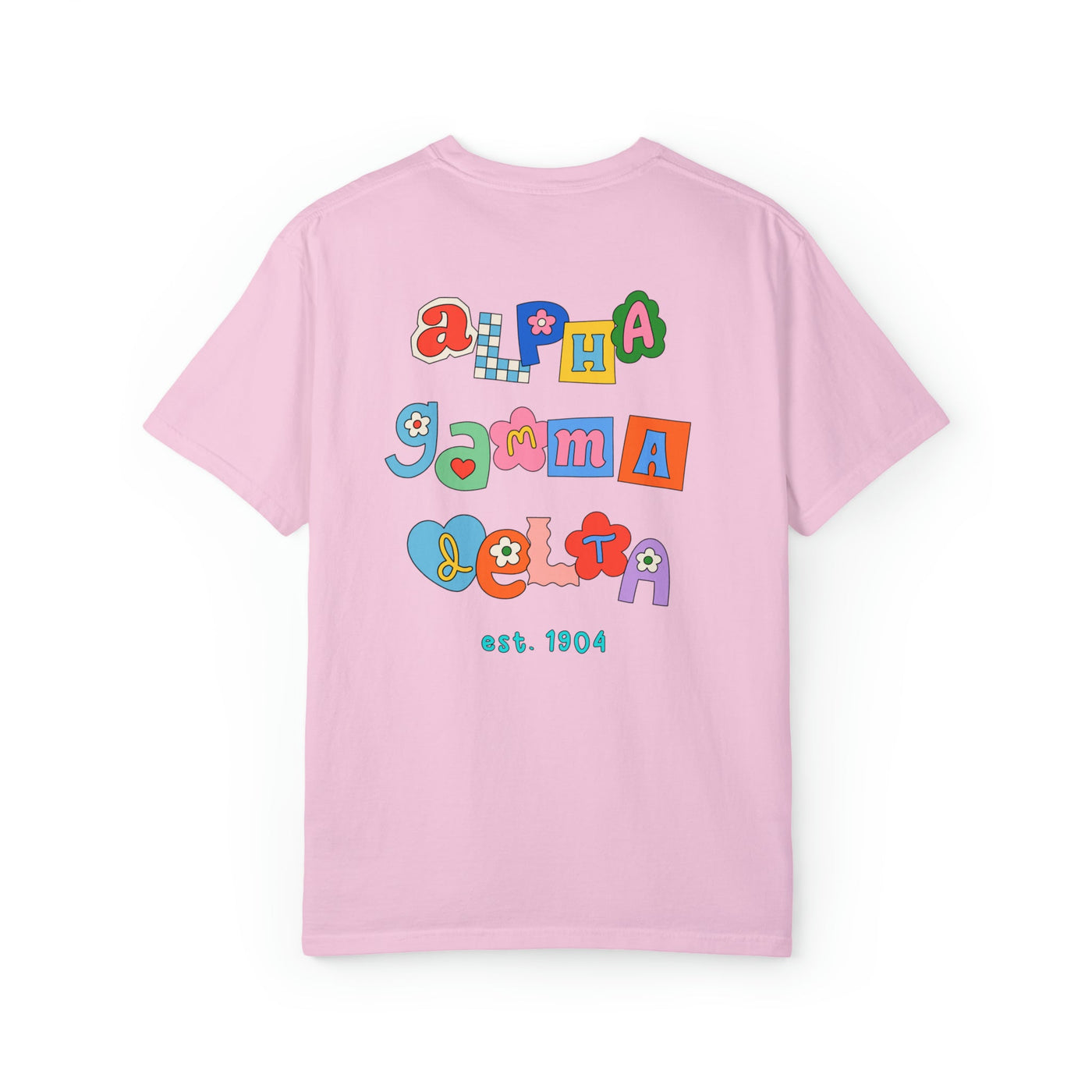 Alpha Gamma Delta Scrapbook Sorority Comfy T-shirt