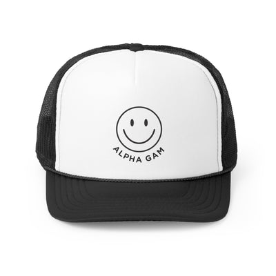 Alpha Gamma Delta Smile Trendy Foam Trucker Hat