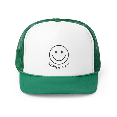 Alpha Gamma Delta Smile Trendy Foam Trucker Hat