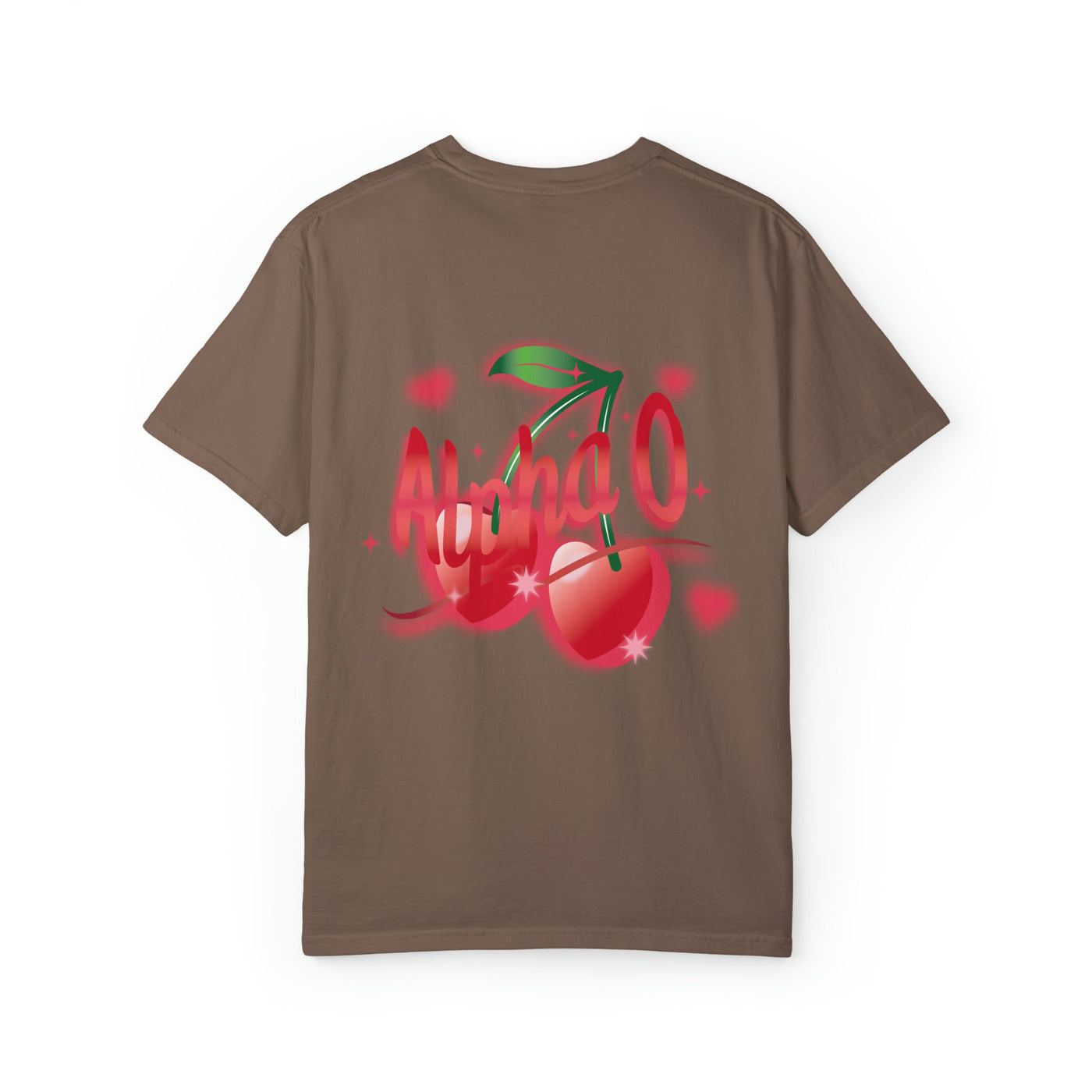 Alpha Omicron Pi Cherry Airbrush Sorority T-shirt