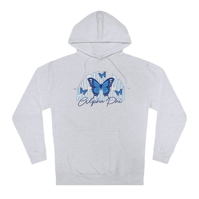 Alpha Phi Baby Blue Butterfly Cute Sorority Sweatshirt