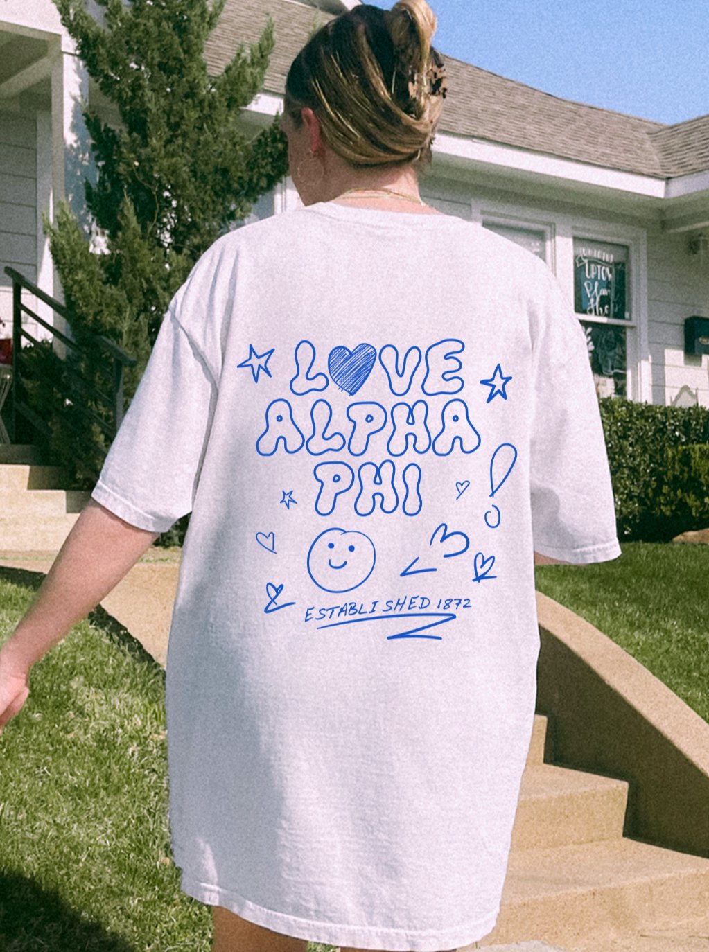 Alpha Phi Love Doodle Sorority T-shirt