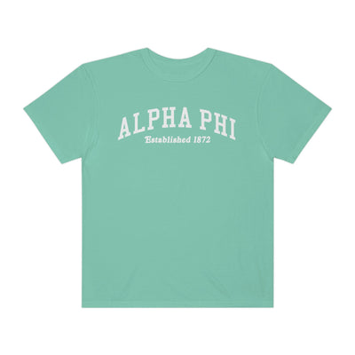 Alpha Phi Varsity College Sorority Comfy T-Shirt