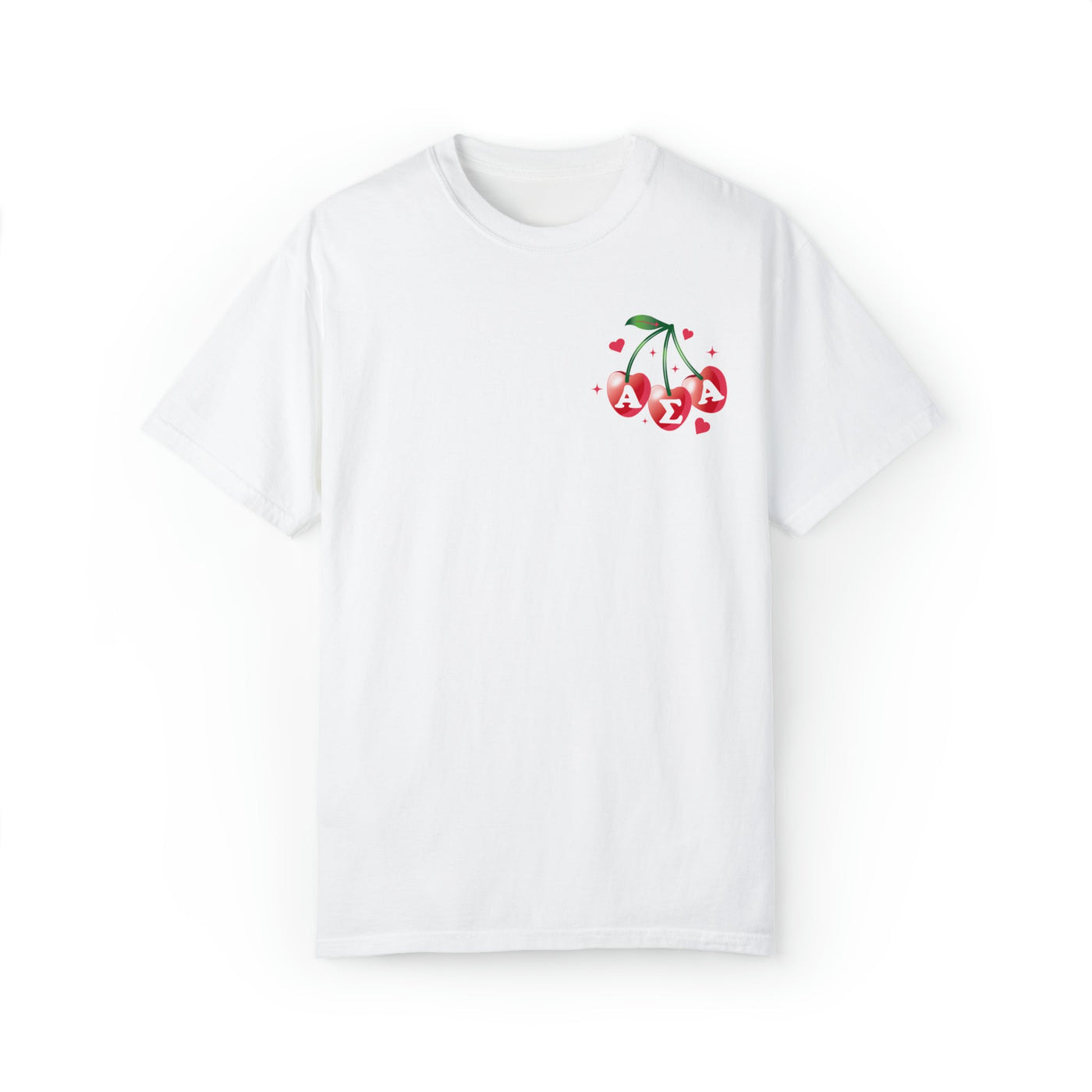 Alpha Sigma Alpha Cherry Airbrush Sorority T-shirt