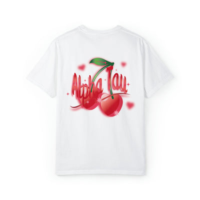 Alpha Sigma Tau Cherry Airbrush Sorority T-shirt