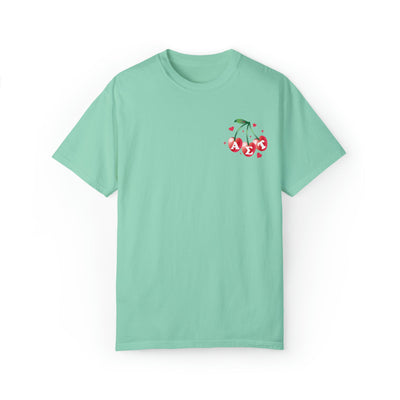 Alpha Sigma Tau Cherry Airbrush Sorority T-shirt