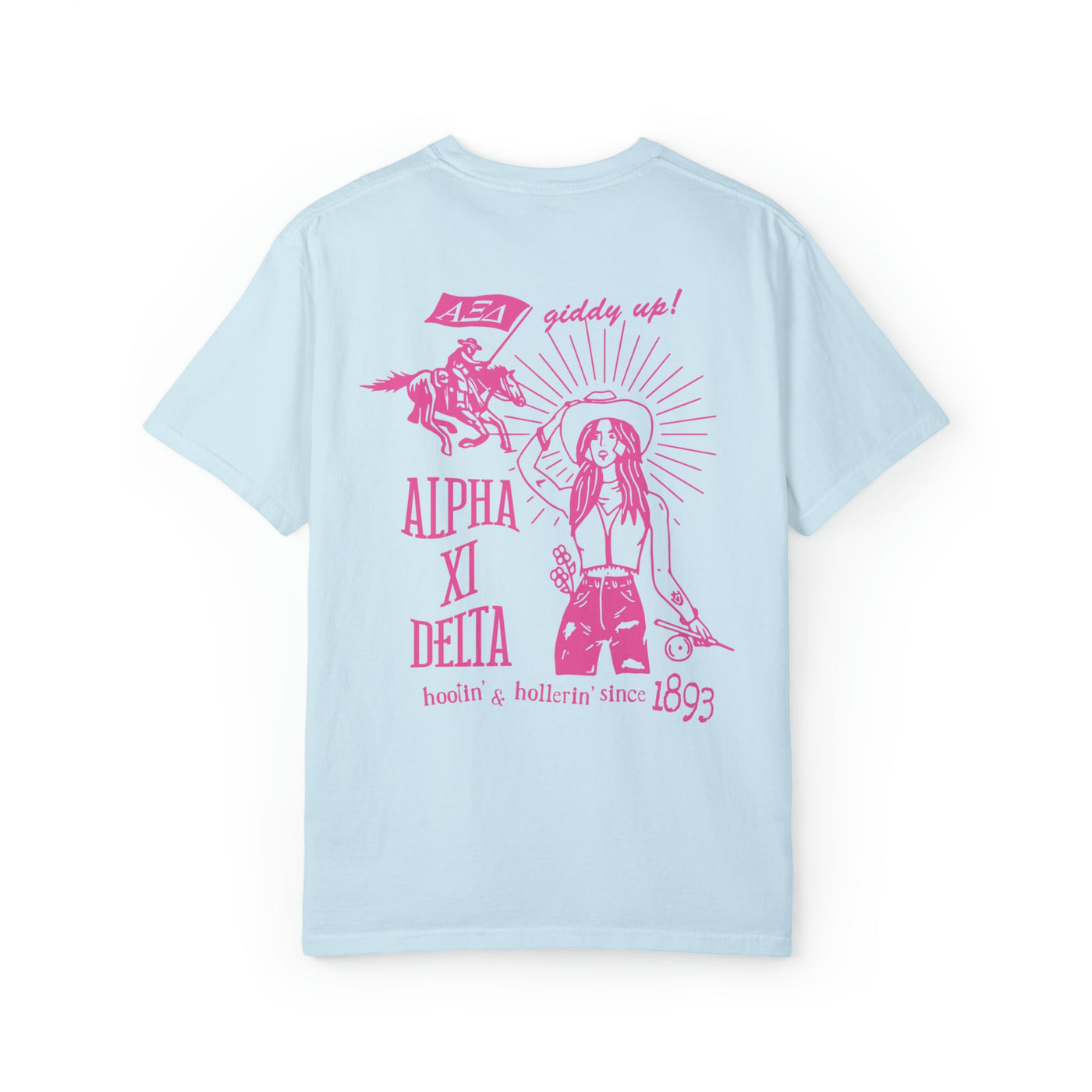 Alpha Xi Delta Country Western Pink Sorority T-shirt