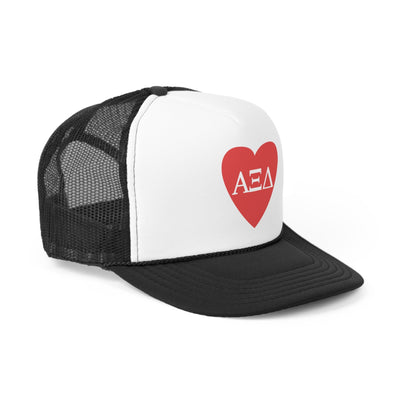 Alpha Xi Delta Heart Letters Sorority Foam Trucker Hat