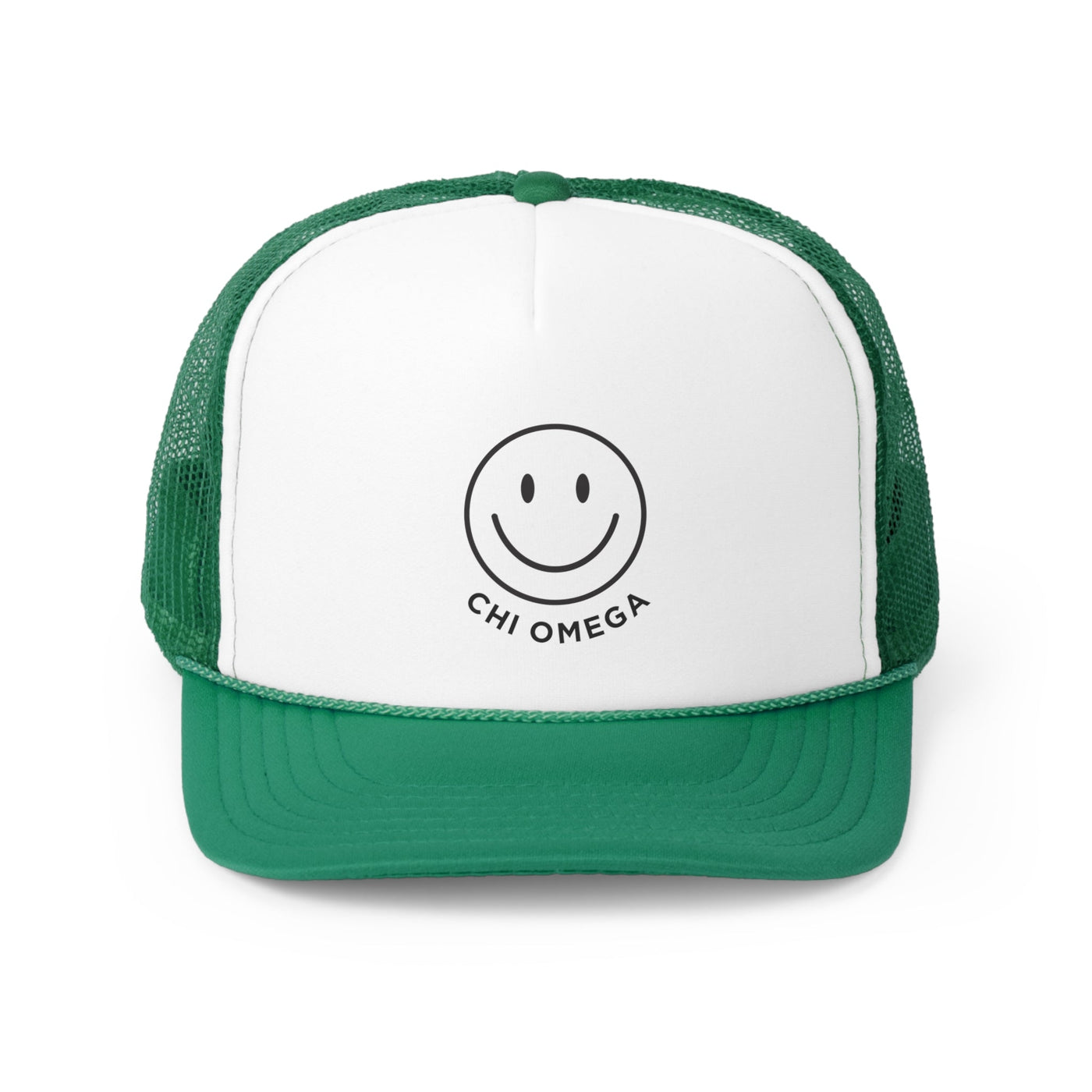 Chi Omega Smile Trendy Foam Trucker Hat