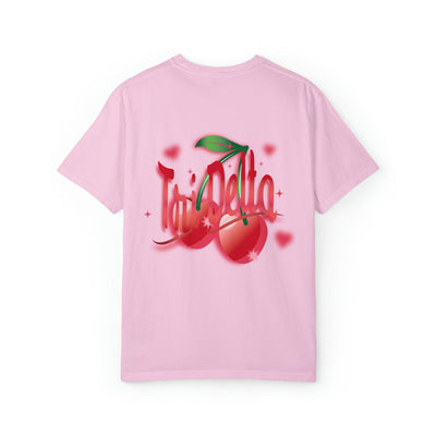 Delta Delta Delta Cherry Airbrush Sorority T-shirt